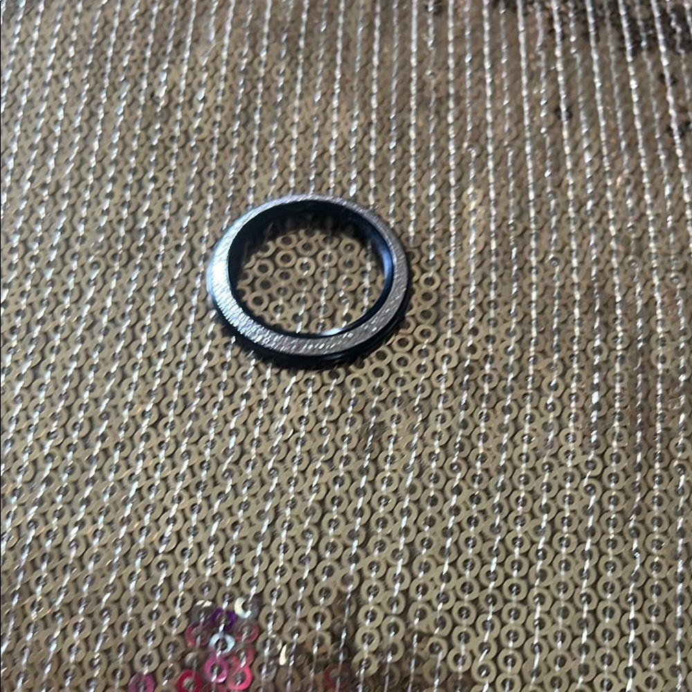 Elegant Black Textured Ring